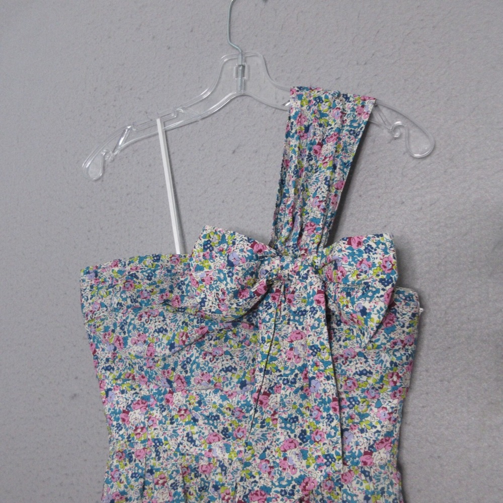 J Crew Liberty Fabric‎ Dress 2 Floral Claire-Aude One Shoulder Bow Sheath Garden